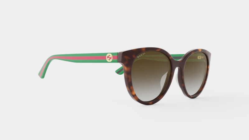 Gucci - GG 0702SK 003 Sunglasses 3D Model .c4d .max .obj .3ds .fbx .stl .blend