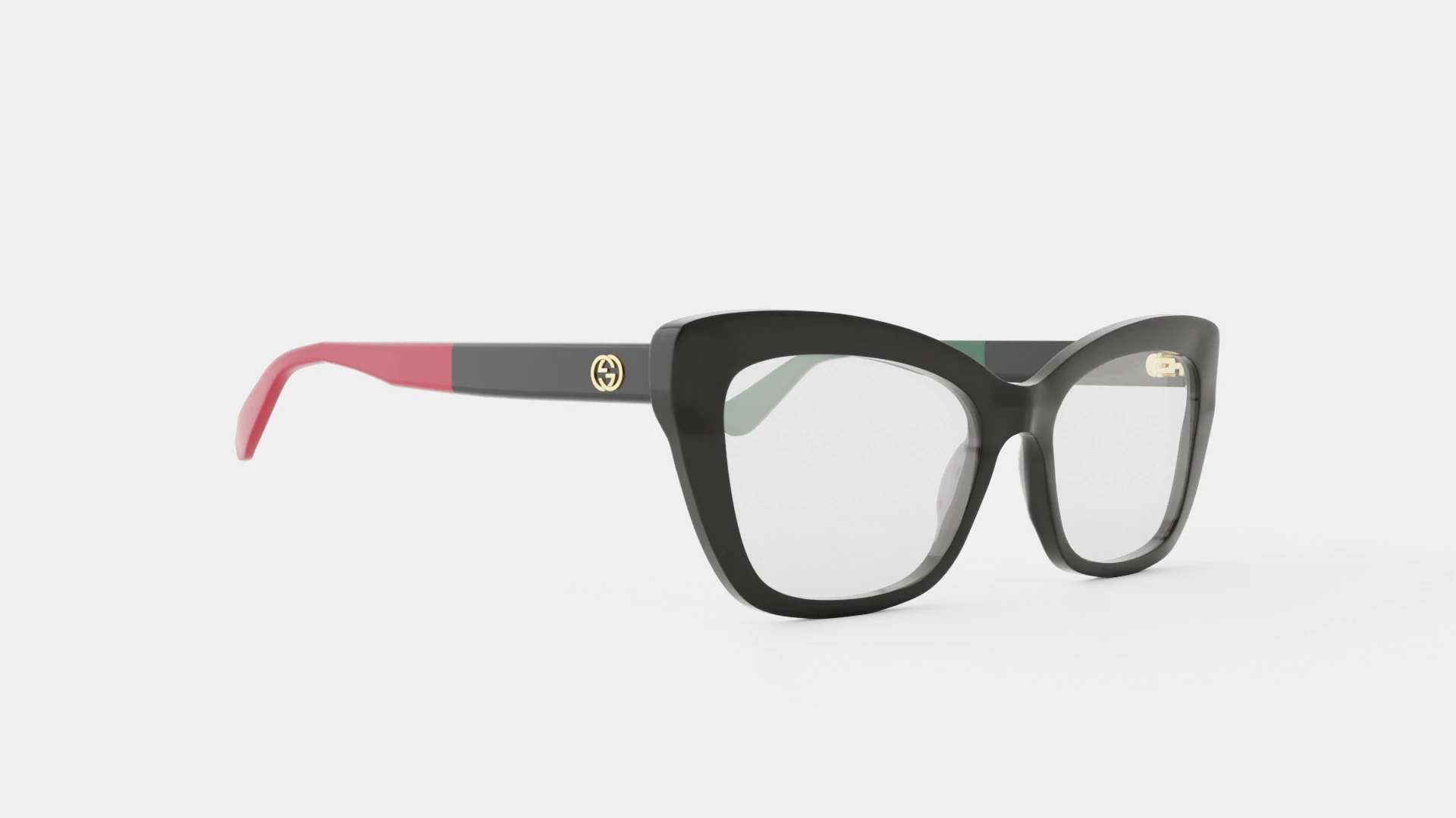 Gucci - GG0165O 006 Glasses 3D Model .c4d .max .obj .3ds .fbx .stl .blend 