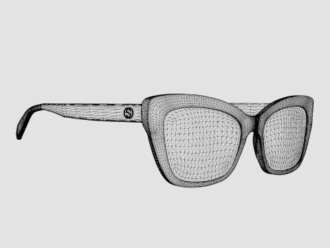 Gucci - GG0165O 006 Glasses Modelo 3D