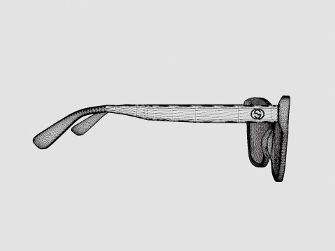 Gucci - GG0165O 006 Glasses Modelo 3D