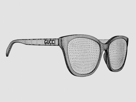 Gucci - GG0421O 001 Glasses 3D 模型