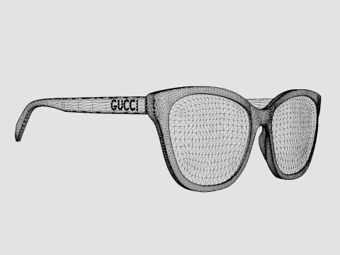 Gucci - GG0421O 001 Glasses 3D Model