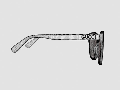 Gucci - GG0421O 001 Glasses 3D 模型
