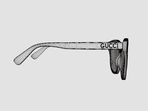 Gucci - GG0421O 001 Glasses 3D Model