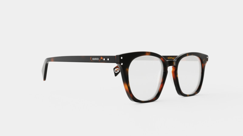 Gucci - GG0572O 007 Glasses 3D मॉडल .c4d .max .obj .3ds .fbx .stl .blend