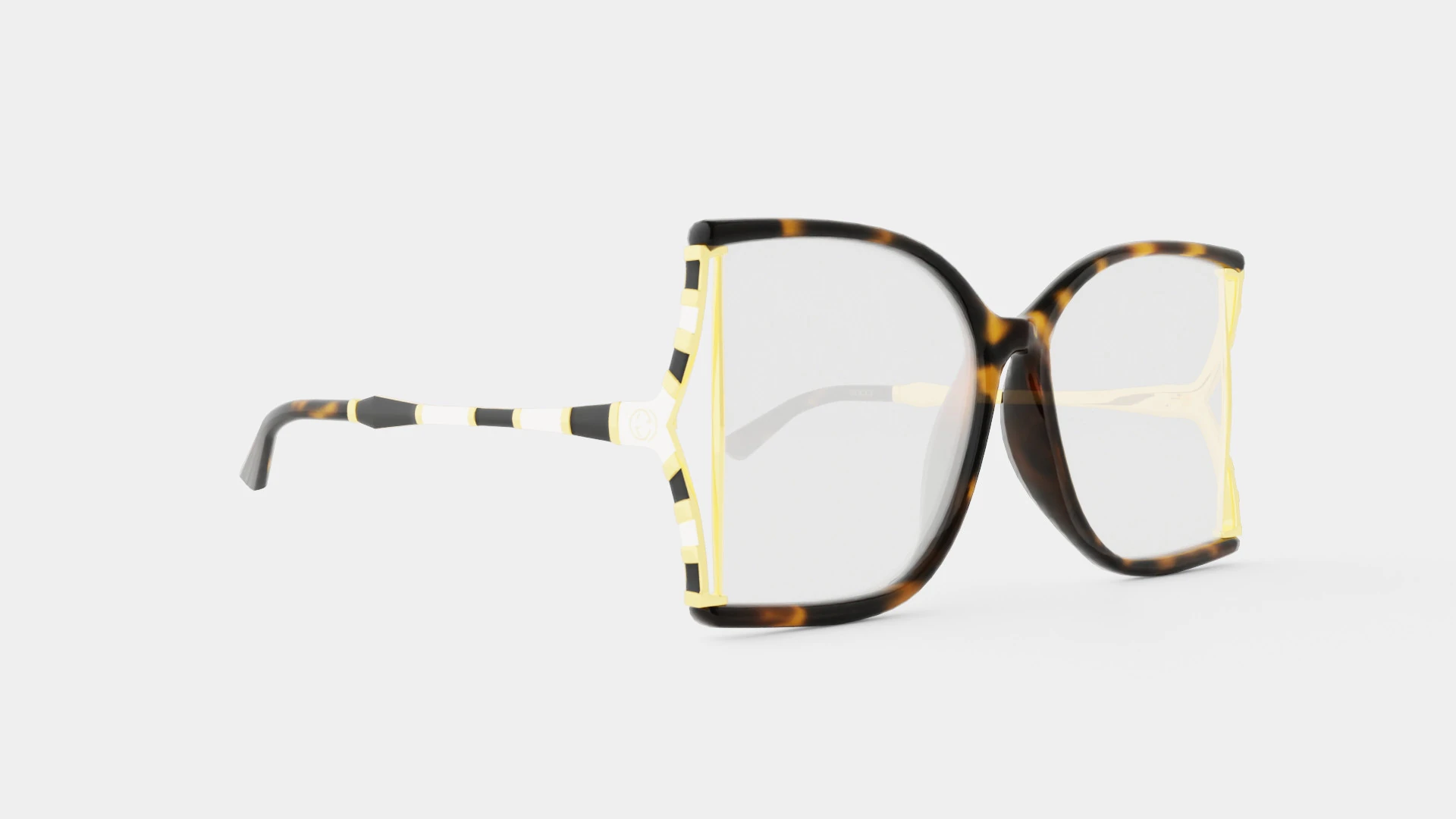 Gucci - GG0592O 002 Glasses 3D Model .c4d .max .obj .3ds .fbx .stl .blend 