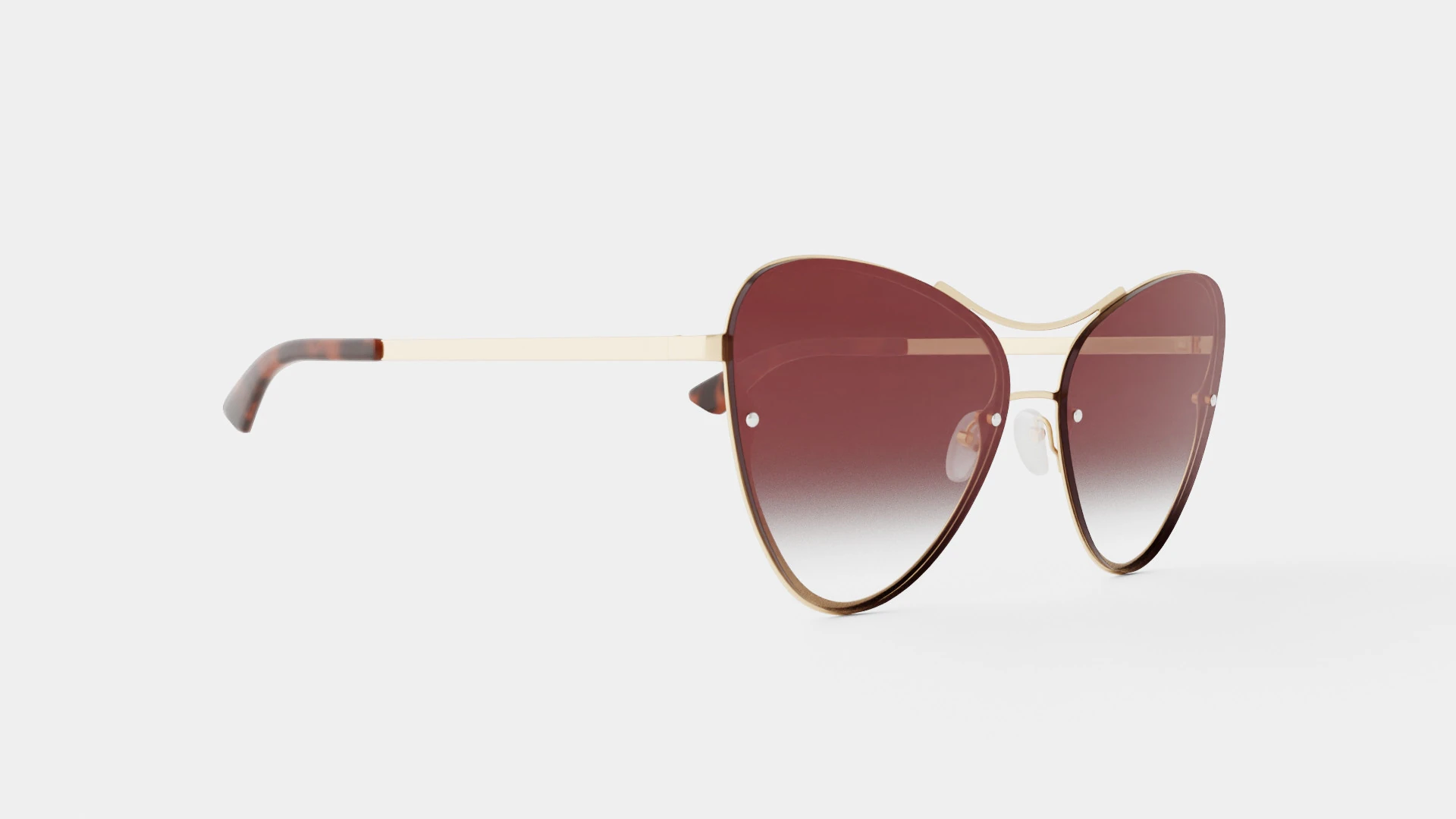 McQ - MQ0137S 002 Sunglasses 3D Model .c4d .max .obj .3ds .fbx .stl .blend 