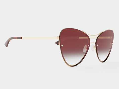 McQ - MQ0137S 002 Sunglasses Modelo 3D