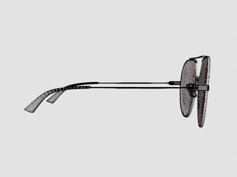 McQ - MQ0291OA 003 Glasses Modèle 3D