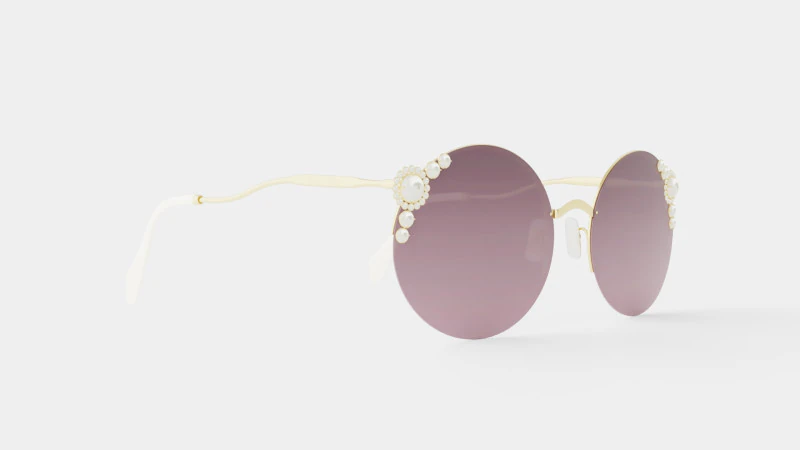Miu Miu - 0MU 52TS 60 Sunglasses 3D Model .c4d .max .obj .3ds .fbx .stl .blend 