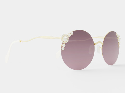 Miu Miu - 0MU 52TS 60 Sunglasses Modelo 3D
