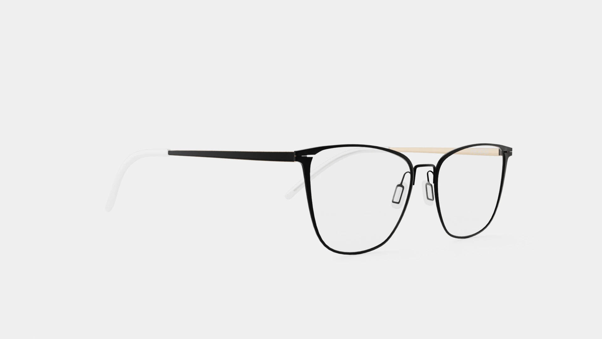 Modo - 4246 Black Gold Glasses 3D Model .c4d .max .obj .3ds .fbx .stl .blend 
