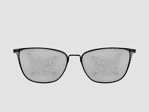 Modo - 4246 Black Gold Glasses 3D Model