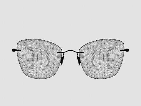 Modo - 4607 Shiny Rasperry Glasses Modello 3D