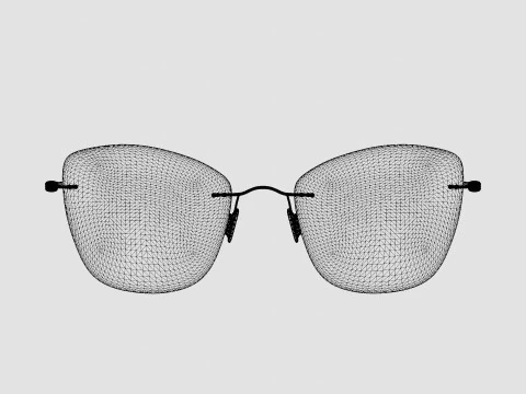 Modo - 4607 Shiny Rasperry Glasses 3D Model