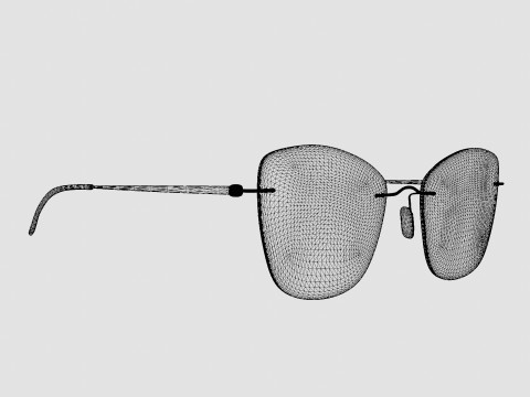 Modo - 4607 Shiny Rasperry Glasses Modello 3D