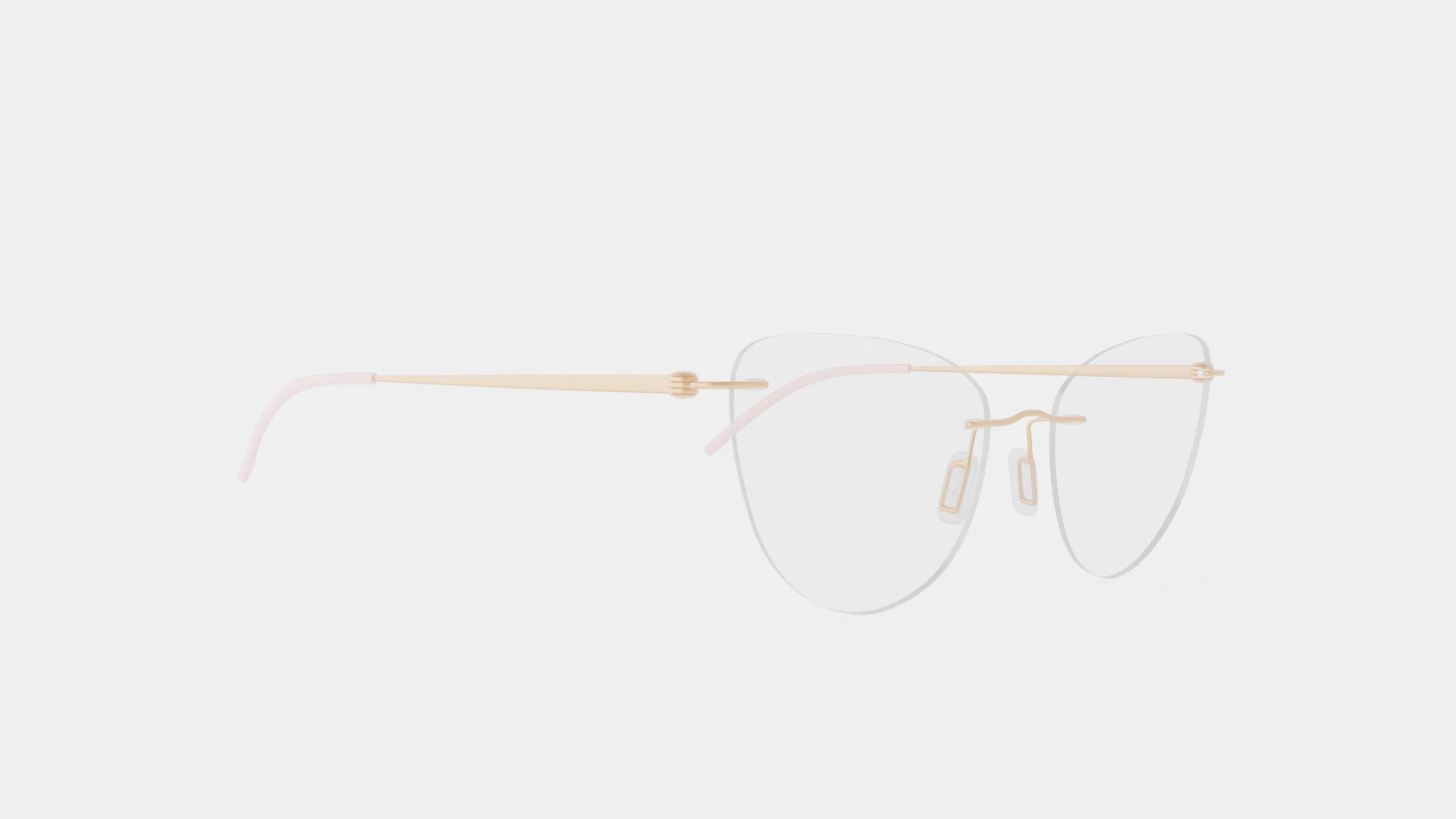 Modo - 4611 Light Gold Glasses 3D Model .c4d .max .obj .3ds .fbx .stl .blend 