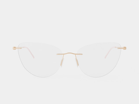 Modo - 4611 Light Gold Glasses Modelo 3D
