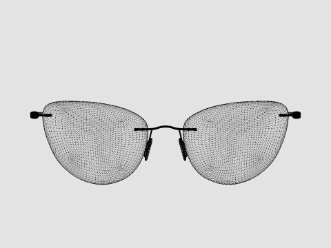 Modo - 4611 Light Gold Glasses 3D Model