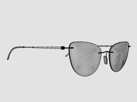 Modo - 4611 Light Gold Glasses 3D Model
