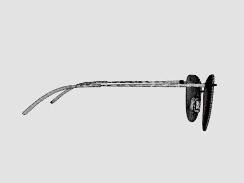 Modo - 4611 Light Gold Glasses 3D Model