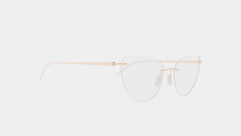 Modo - 4611 Shiny Rose Gold Glasses Model 3D .c4d .max .obj .3ds .fbx .stl .blend
