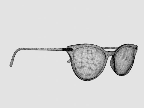Modo - Conselyea Crystal Blue Glasses 3D Model