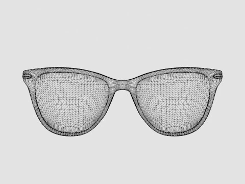 Modo - Driggs Pink Crystal Glasses 3D Model