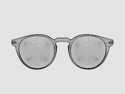 Modo - Lewis Navy Glasses 3D Model