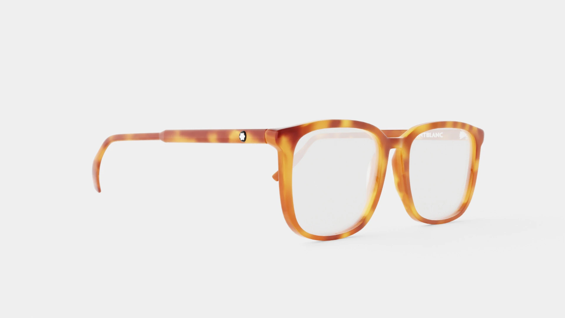 Mont Blanc - MB0085O 003 Glasses 3D Model .c4d .max .obj .3ds .fbx .stl .blend