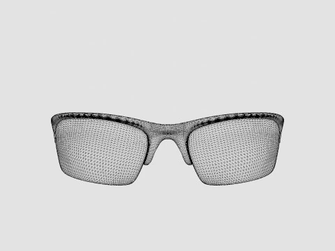 Oakley Bottle Rocket - Black Iridium Polarized OO9164 Sport Glasses 3D Model