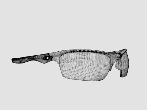 Oakley Bottle Rocket - Black Iridium Polarized OO9164 Sport Glasses 3D Model