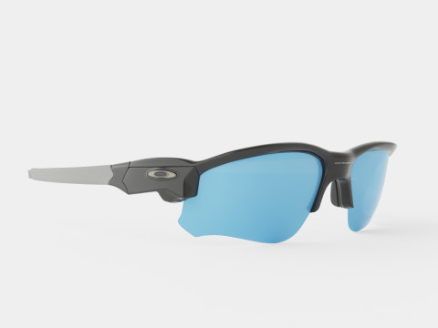 Oakley Flak Draft Prizm Deep Water Polarized OO9364 Sport Glasses Low poly 3D Model