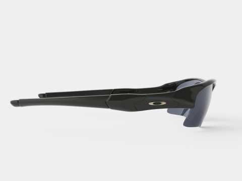 Oakley Flak Jacket XLJ - Black Iridium OO9009 03 Sport Glasses 3D Model