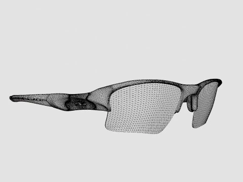 Oakley Flak Jacket XLJ - Black Iridium OO9009 03 Sport Glasses 3D Model