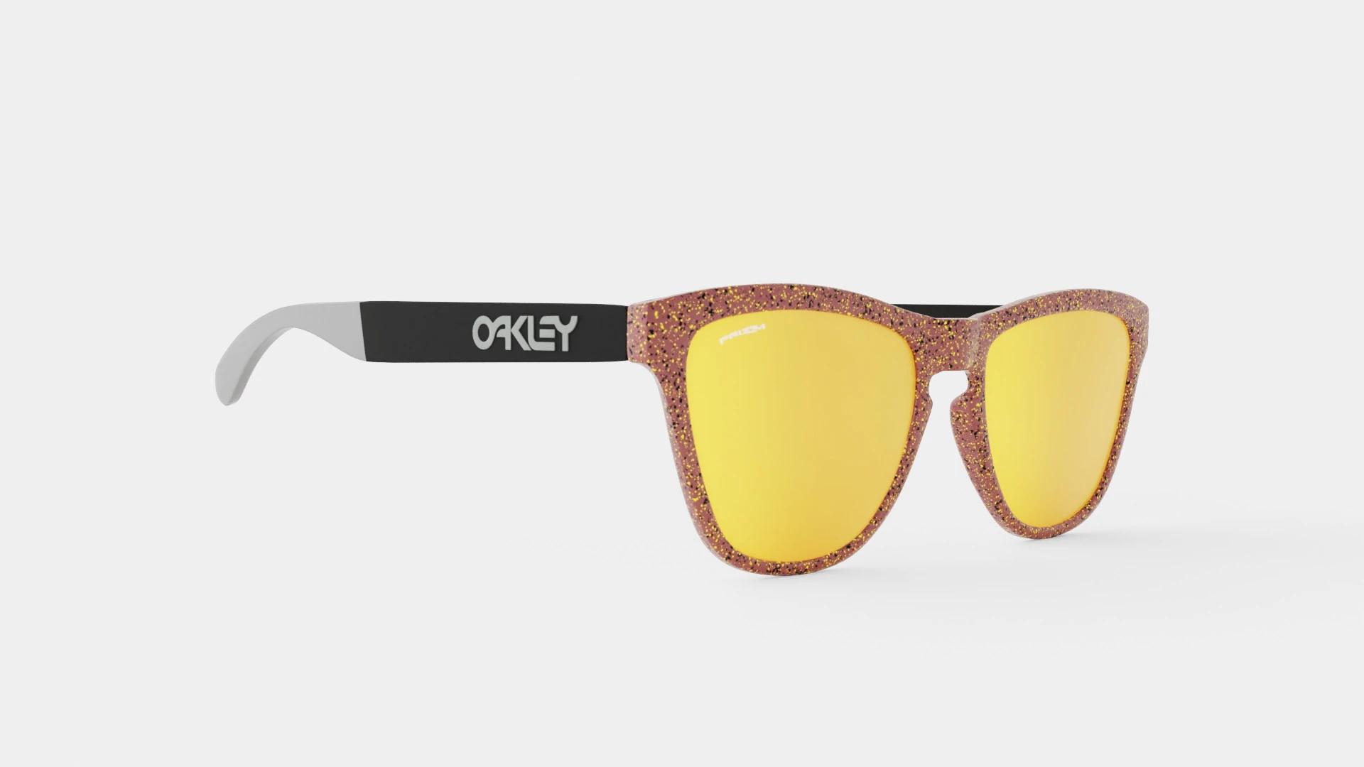 Oakley Frogskins Mix Metallic Splatter Collection - Prizm Rose Gold OO9428 Sport Glasses 3D Model .c4d .max .obj .3ds .fbx .stl .blend