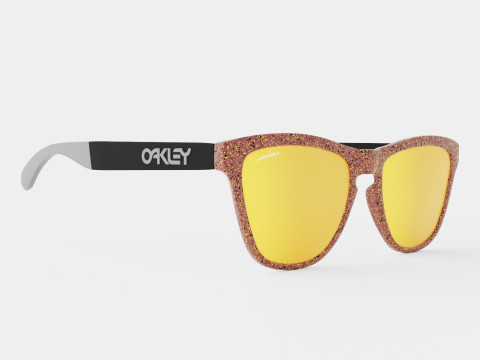 Oakley Frogskins Mix Metallic Splatter Collection - Prizm Rose Gold OO9428 Sport Glasses 3D Model