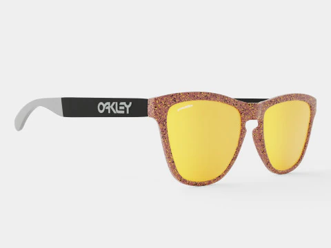 Oakley Frogskins Mix Metallic Splatter Collection - Prizm Rose Gold OO9428 Sport Glasses 3D Model