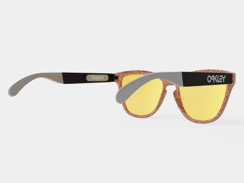 Oakley Frogskins Mix Metallic Splatter Collection - Prizm Rose Gold OO9428 Sport Glasses Modello 3D