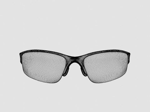 Oakley Half Jacket 2 0 - Black Iridium OO9144 Sport Glasses Modelo 3D