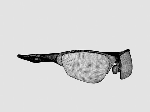 Oakley Half Jacket 2 0 - Black Iridium OO9144 Sport Glasses Modelo 3D