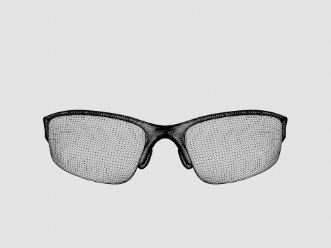 Oakley Half Jacket 2 0 - Black Iridium Polarized OO9144 Sport Glasses Modello 3D