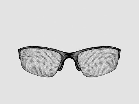 Oakley Half Jacket 2 0 - Black Iridium Polarized OO9144 Sport Glasses 3D Model
