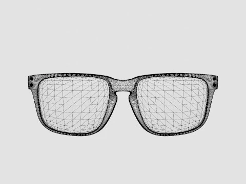 Oakley Holbrook Dark Ink Fade - Chrome Iridium Polarized OO9102 Sport Glasses 3D Model