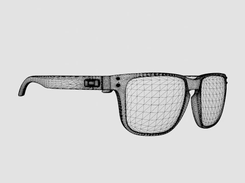 Oakley Holbrook Dark Ink Fade - Chrome Iridium Polarized OO9102 Sport Glasses 3D Model