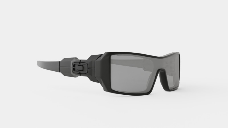 Oakley Oil Rig - Black Iridium OO9081 03 Sport Glasses Modelo 3D .c4d .max .obj .3ds .fbx .stl .blend