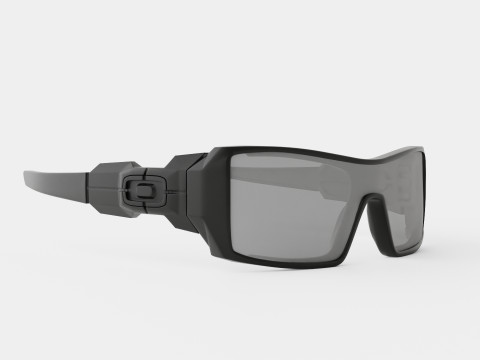 Oakley Oil Rig - Black Iridium OO9081 03 Sport Glasses Modèle 3D