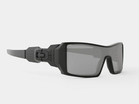 Oakley Oil Rig - Black Iridium OO9081 03 Occhiali sportivi Modello 3D