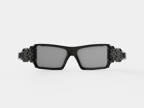 Oakley Oil Rig - Black Iridium OO9081 03 Sport Glasses Modelo 3D