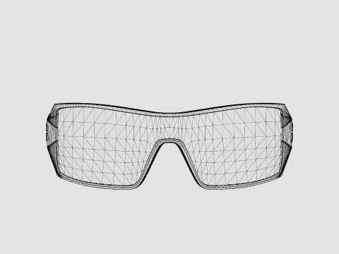Oakley Oil Rig - Black Iridium OO9081 03 Sport Glasses Modelo 3D